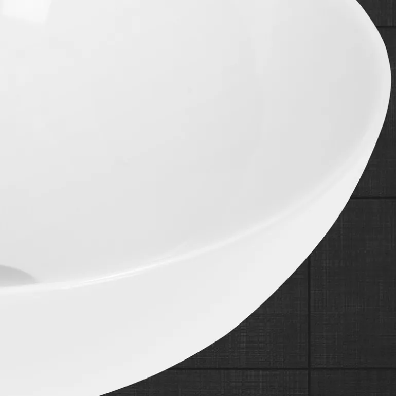 Waschbecken Rund ohne Überlauf Ø 28x11,6 cm Weiß aus Keramik ML-Design