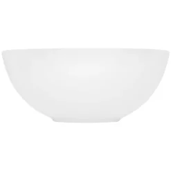 Waschbecken Rund ohne Überlauf Ø 32x13,5 cm Weiß aus Keramik LuxeBath