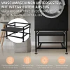 Waschmaschinen Untergestell Unterschrank  62,5x53,5x45 cm mit ausziehbarer Ablage in Schwarz ML-Design