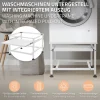 Waschmaschinen Untergestell Unterschrank  62,5x53,5x45 cm mit ausziehbarer Ablage in Weiß ML-Design