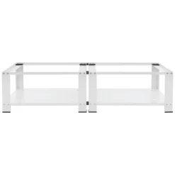 Waschmaschinen Untergestell Unterschrank 2er Set 63x54x32 cm mit Ablage in Weiß ML-Design