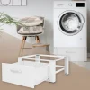 Waschmaschinen Untergestell Unterschrank 63x54x31 cm mit Schublade in Weiß ML-Design