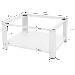 Waschmaschinen Untergestell Unterschrank 63x54x32 cm mit Ablage in Weiß ML-Design