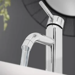 Waschtischarmatur fürs Badezimmer 150x54x175 mm Chrom aus Messing von LuxeBath