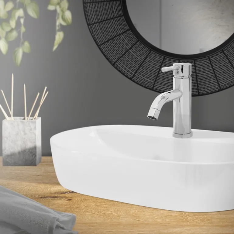 Waschtischarmatur fürs Badezimmer 150x54x175 mm Chrom aus Messing von LuxeBath