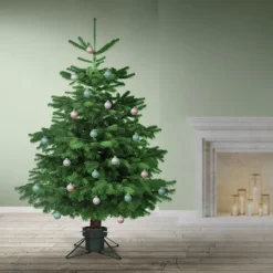 Weihnachtsbaumständer mit Wasserschale Dunkelgrün aus Metall für Bäume bis 250 cm