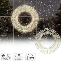 Weihnachtsdeko LED Kranz Ø 38cm warmweiß mit 960 LED's inkl. Timer