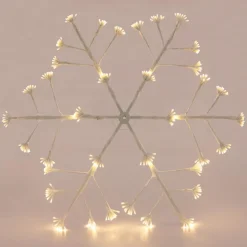 Weihnachtsdeko LED Schneeflocke mit 288 Warmweißen LEDs aus Metall