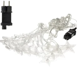 Weihnachtslichterkette LED Lichtervorhang 2,2 m mit 138 LEDs Warmweiß IP44