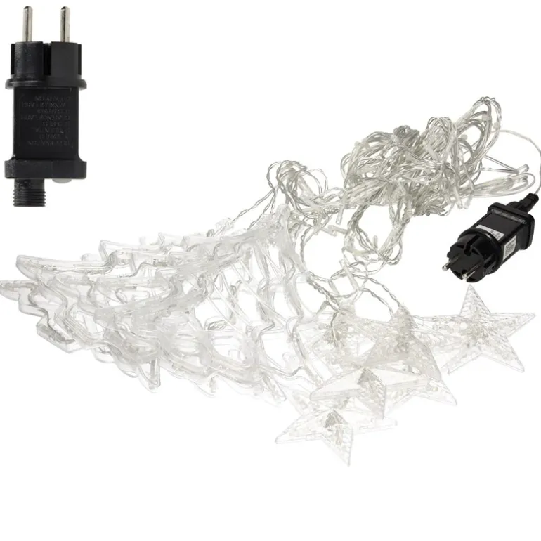 Weihnachtslichterkette LED Lichtervorhang 2,2 m mit 138 LEDs Warmweiß IP44