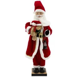 Weihnachtsmann 120 cm mit LED Licht Bewegung Sound Musik, Weihnachtsfigur für Innenbereich
