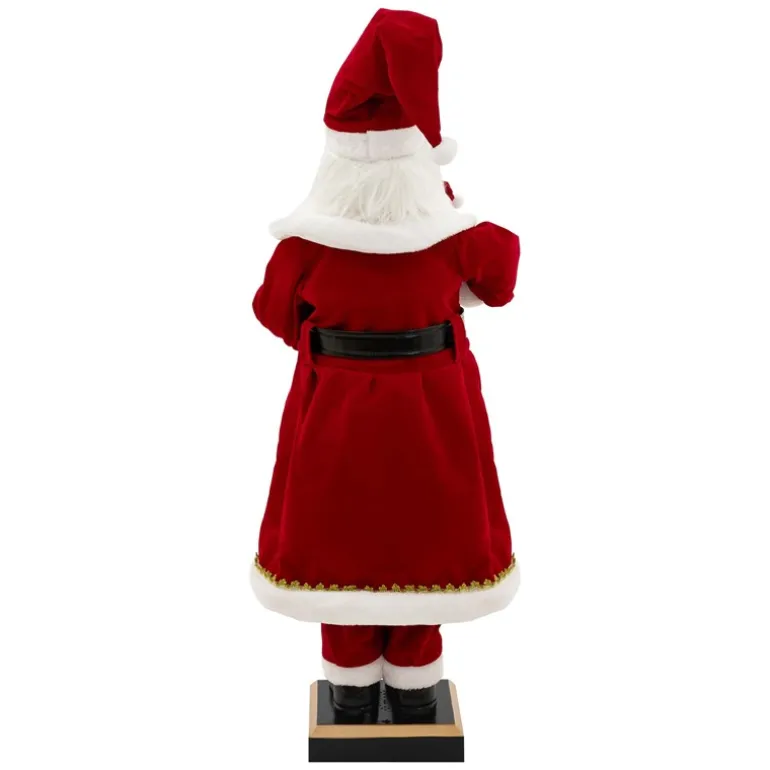 Weihnachtsmann 120 cm mit LED Licht Bewegung Sound Musik, Weihnachtsfigur für Innenbereich