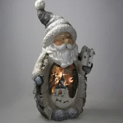 Weihnachtsmann mit LED Beleuchtung 52 cm aus Polyresin