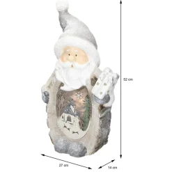 Weihnachtsmann mit LED Beleuchtung 52 cm aus Polyresin