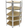Werkstattregal 180x70x40 cm Silber aus MDF und Metall belastbar bis 750 kg