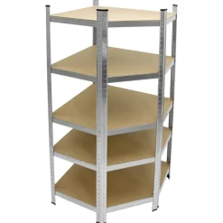 Werkstattregal 180x70x40 cm Silber aus MDF und Metall belastbar bis 750 kg