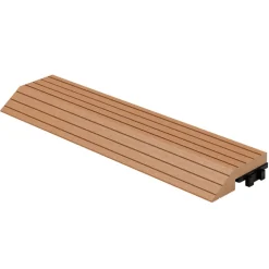 WPC Abschlussleiste 30x2x7,5 cm für WPC Bodenfliese gerade Hellbraun ML-Design