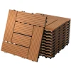 WPC Terrassenfliesen 30x30 cm 11er Set für 1m² Anthrazit in Holzoptik Mosaik mit Drainage und Klicksystem
