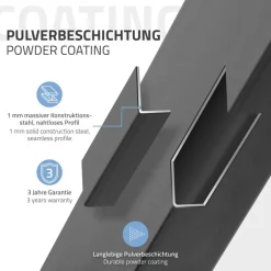 2x Tischbeine Tischkufen aus Vierkantprofilen 90x72 cm Anthrazit pulverbeschichtete Stahl