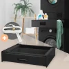 Zwischenbaurahmen für Waschmaschine Verbindungsrahmen mit Schublade 60,5x54 cm in Schwarz ML-Design